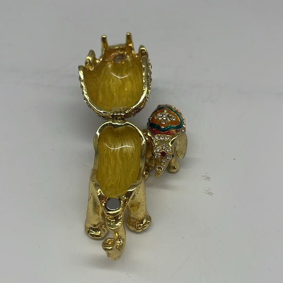 Elephant & Baby Jeweled Trinket Box - Picture 5 of 6